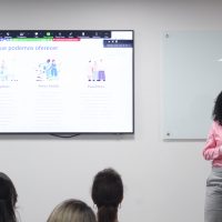 Erika Santos apresenta o Colab Anahp aos colaboradores da Santa Casa de São José dos Campos Colab na Santa Casa de Saúde de São José dos Campos