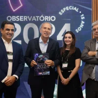 15 - Diretoria da Anahp durante o lançamento, da esquerda para direita: Marco Aurélio Ferreira, Eduardo Amaro, Evelyn Tiburzio e Antônio Britto